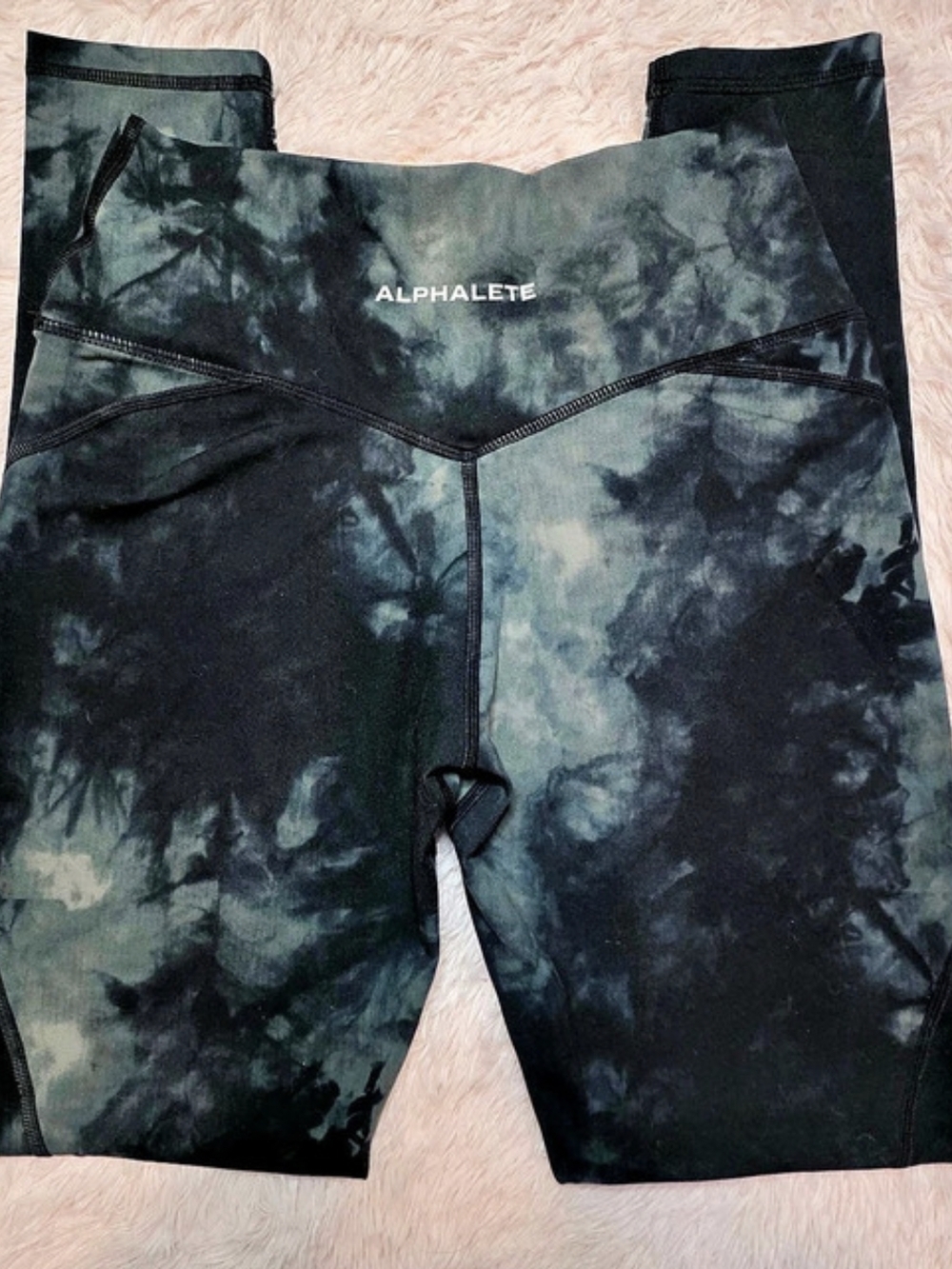 Alphalete Surface Power Crossover Leggings Tie-Dye Leggings